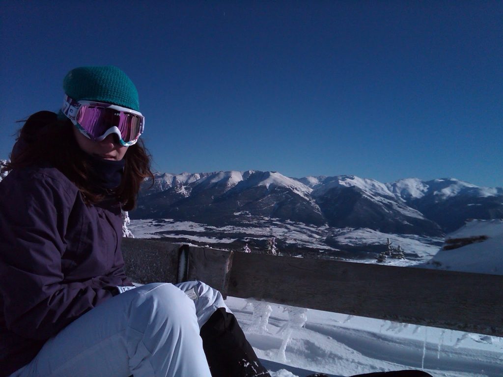 snowboarding in the pyreneees