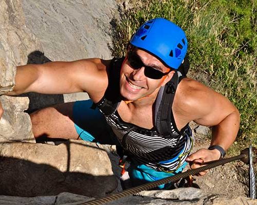 via ferrata centelles top down smile