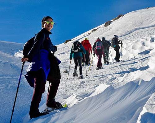 snowshoeing in la molina